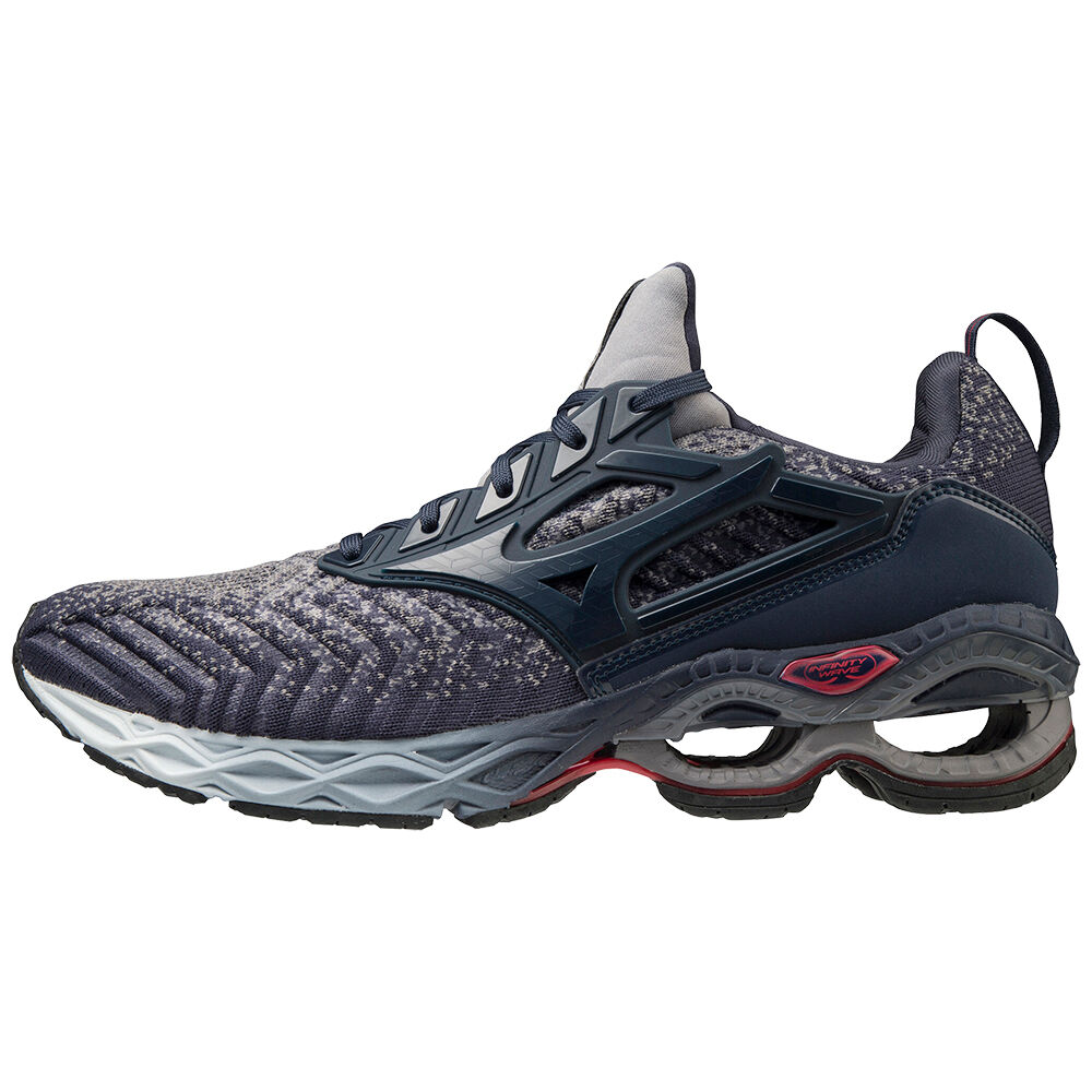 Mens Mizuno Wave Creation Waveknit 2 Running Shoes Indigo/Indigo Philippines (BGVXPN197)